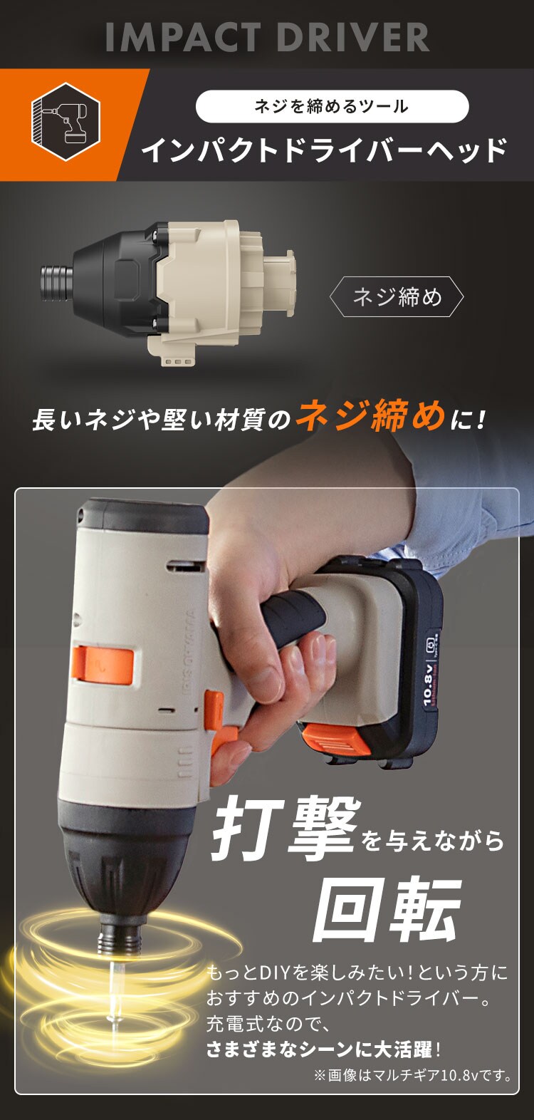 マルチギア 充電式インパクトドライバーセット 18V JM18INS サンドベージュ サンドベージュ1