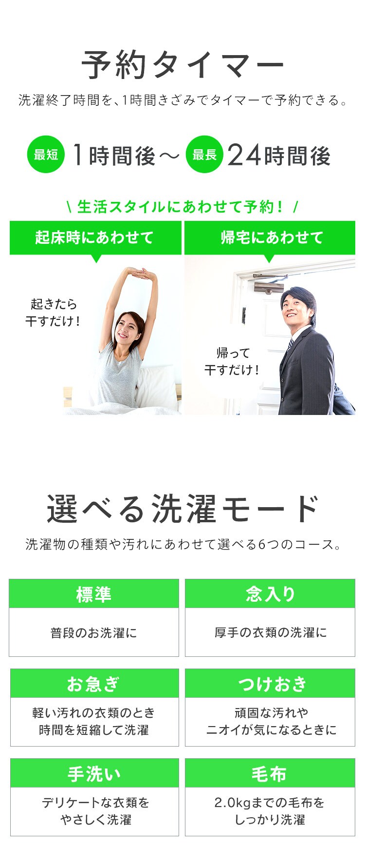 洗濯機 6kg ガチ落ち大水流洗浄 節水 コンパクト 一人暮らし IAW-T606-B ブラック6