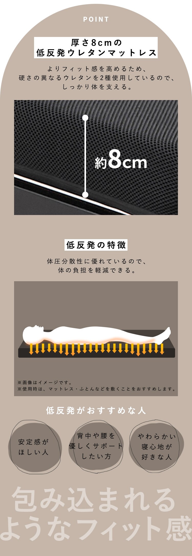 ベッド シングル 折りたたみ 低反発 OTB-TRR ブラック2