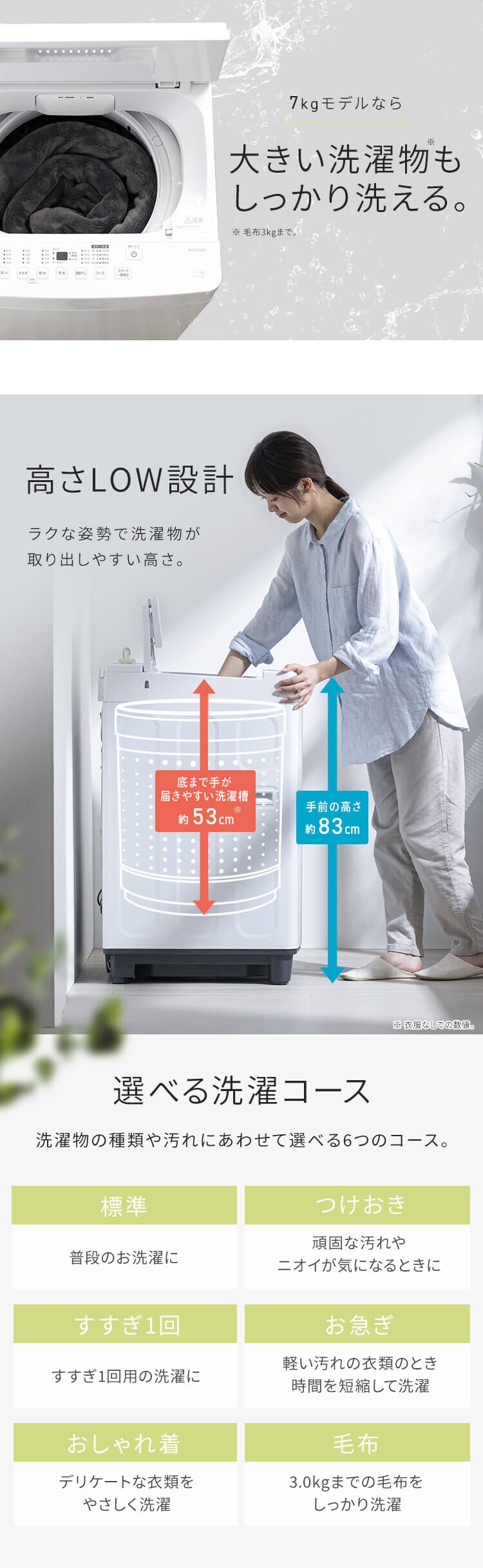 洗濯機 7kg 設置費込み コンパクト 部屋干し時間短縮モード 一人暮らし 二人暮らし ITW-70A01-BH ナチュラルブラック【代引き不可】2