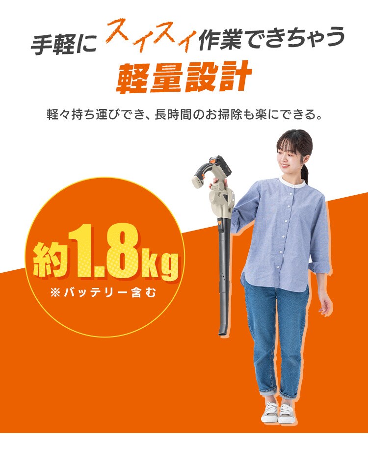 【Type-c】充電式ブロワー JB181TC サンドベージュ 18V 軽量 バッテリー共有可5
