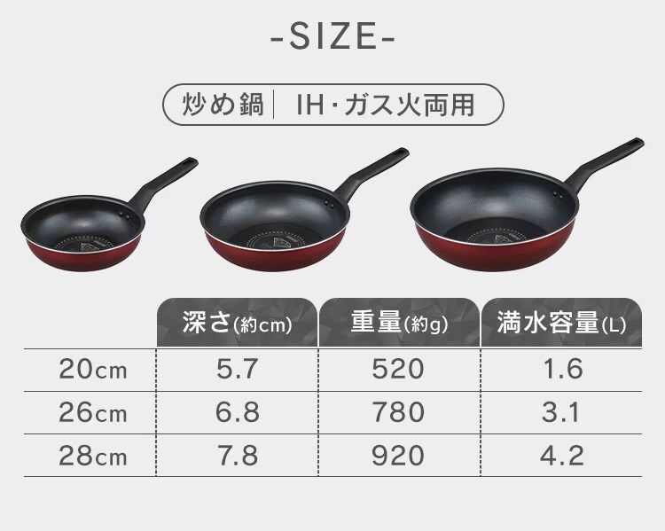 フライパン 炒めなべ 26cm IH/ガス火対応 ダイヤモンドコートパン VDI-W2610