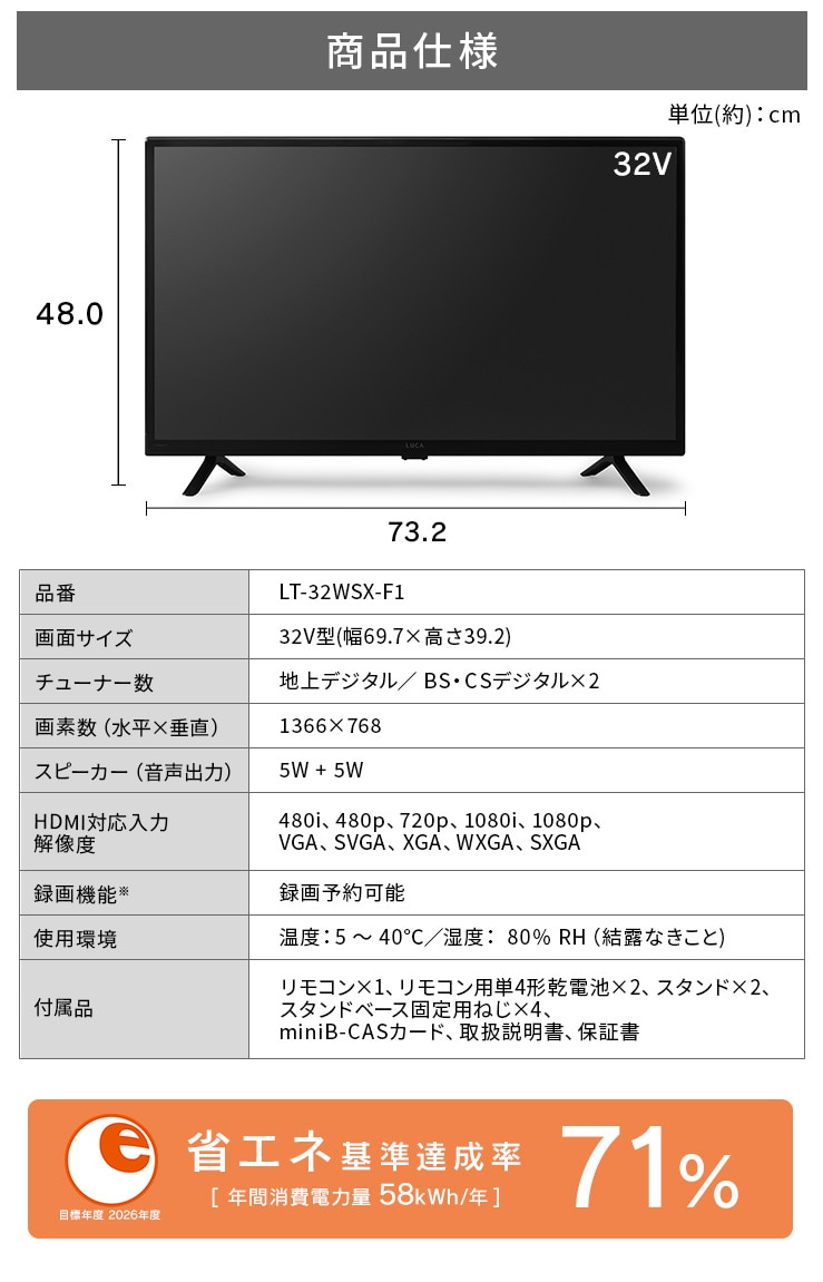 Amazon | アイリスオーヤマ テレビ 32インチ 2K 液晶テレビ VA