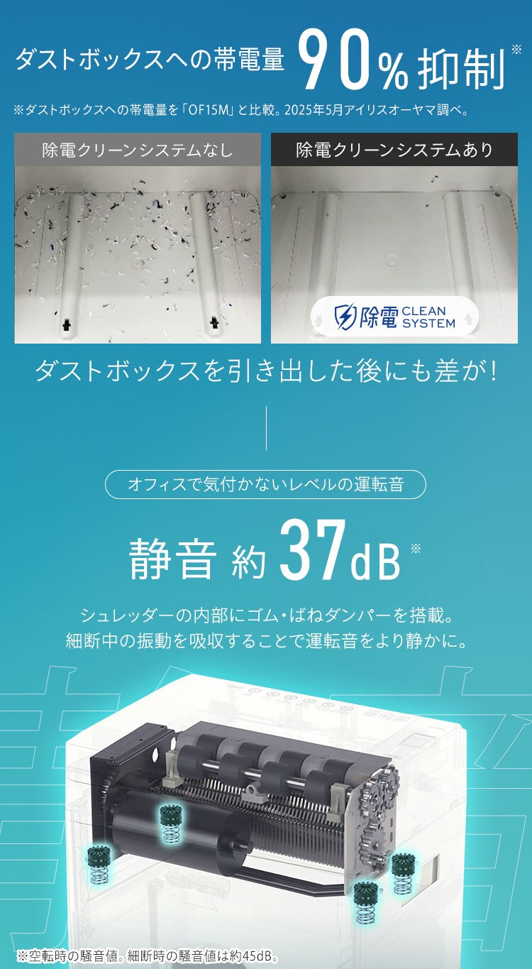 【静音】【自動細断】シュレッダー 業務用 28L 除電 クロスカット AFS210C2