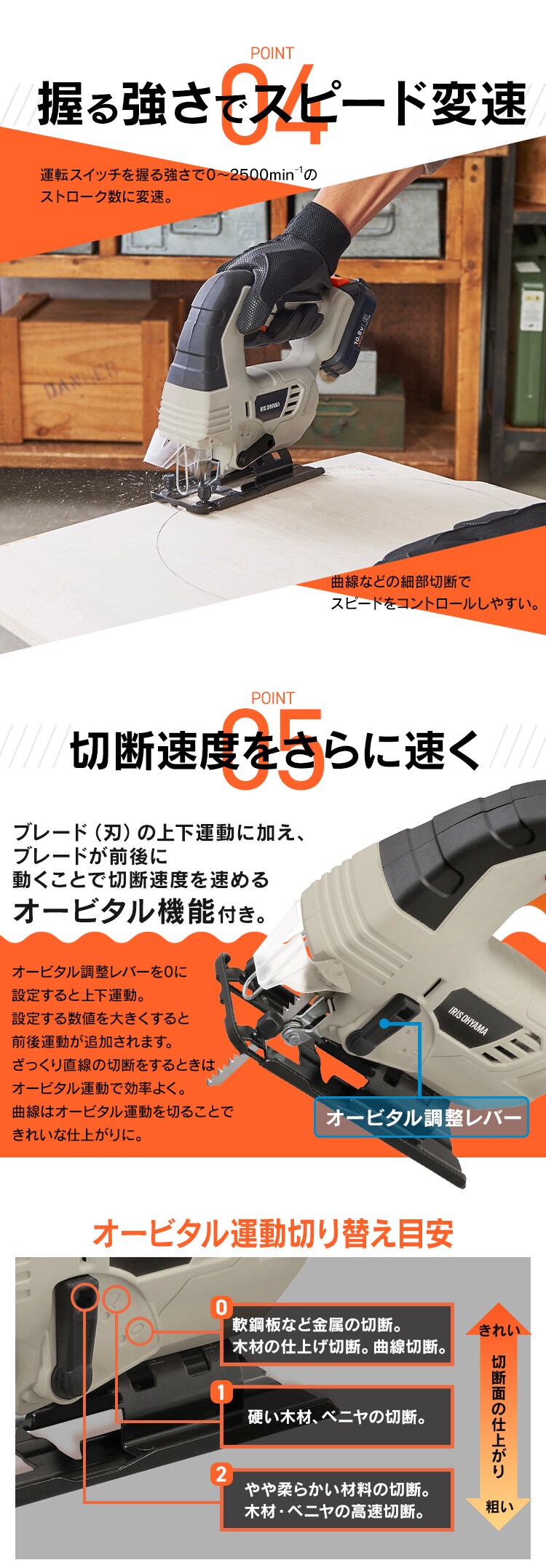 充電式ジグソー10.8V JJS101TC サンドベージュ7