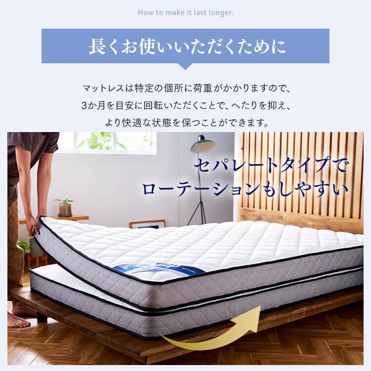 マットレス セミダブル ポケットコイル 厚さ30cm PMTD30N-SD Sheep12