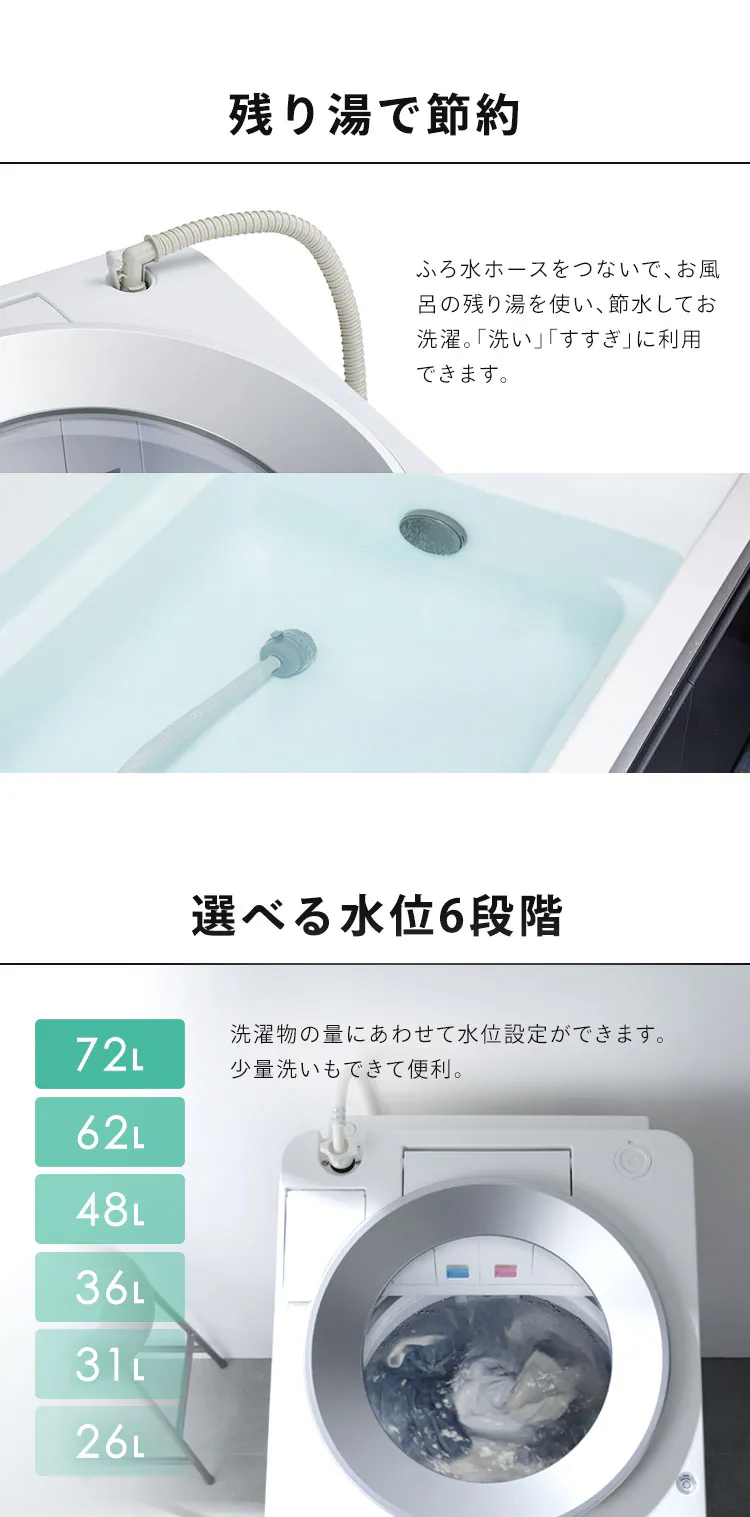 洗濯機10.5kg OSH 2連タンク TCW-105A02-W ホワイト8