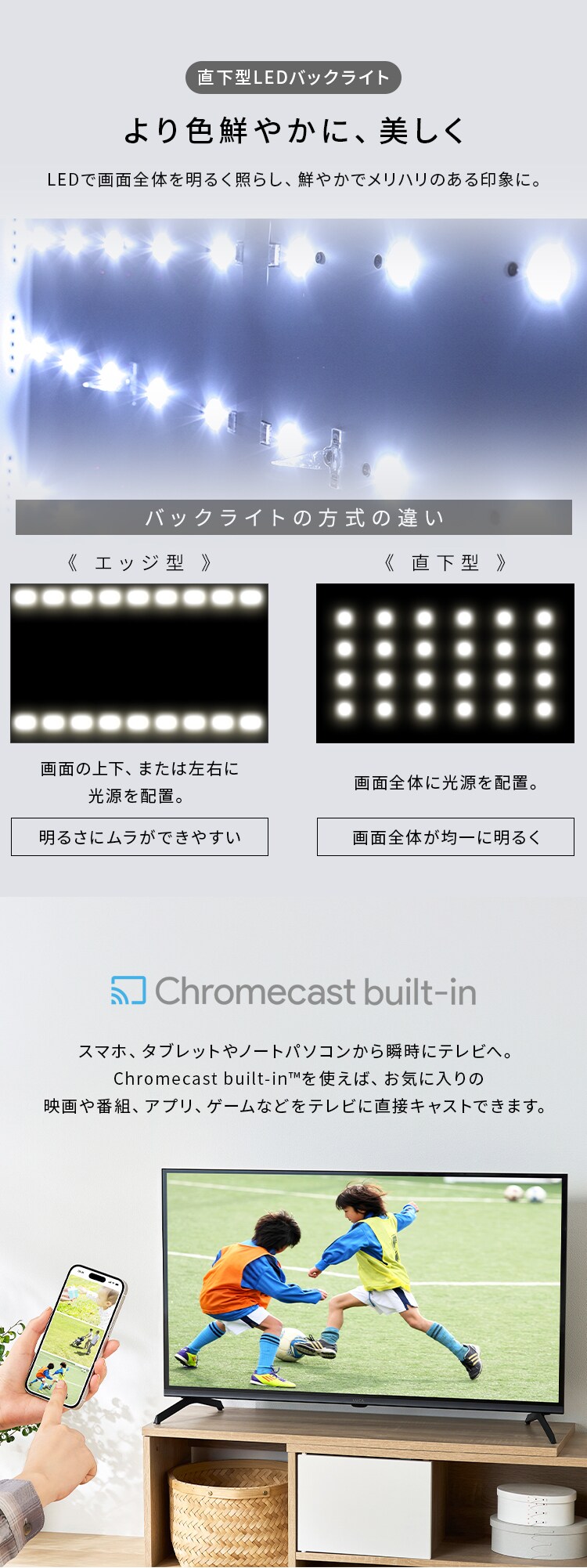 LUCA Google液晶テレビ 40V型 LT-40FGX-F1 H104398 │アイリス