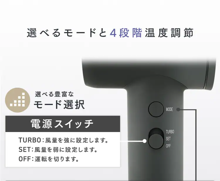 クイックイオンドライヤー KHDR-MQB1 全2色3