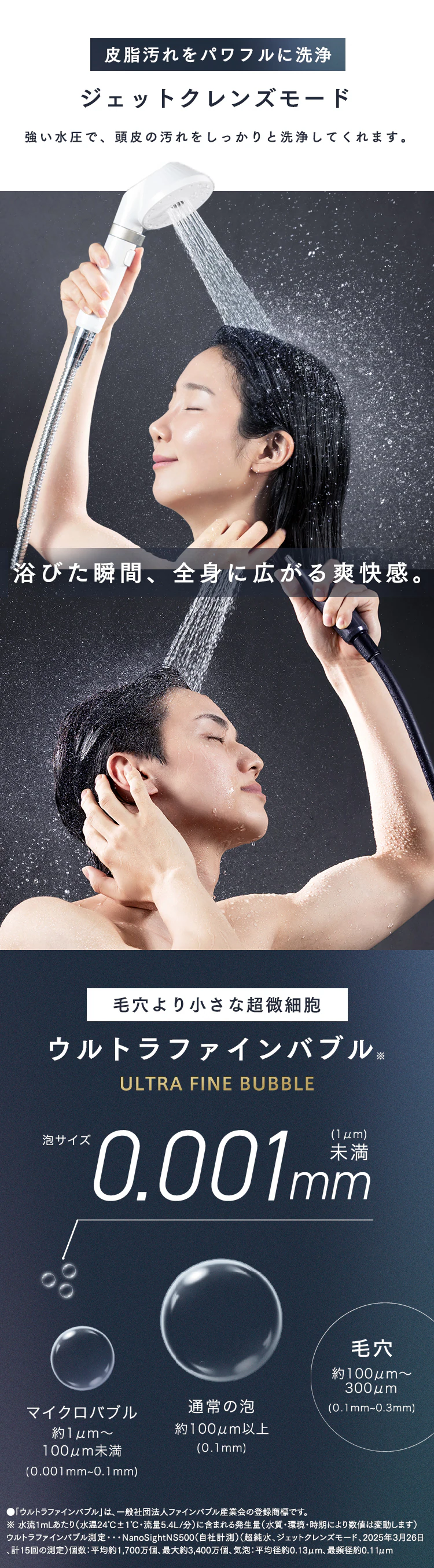 【おまけ付き】ウルトラファインバブル クレンジングシャワーヘッド SHJ-M01-H ダークパール1