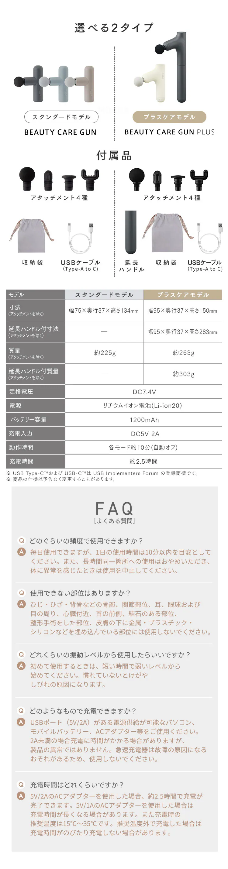 MiCOLA ビューティーケアガン FRT-M01 全3色11