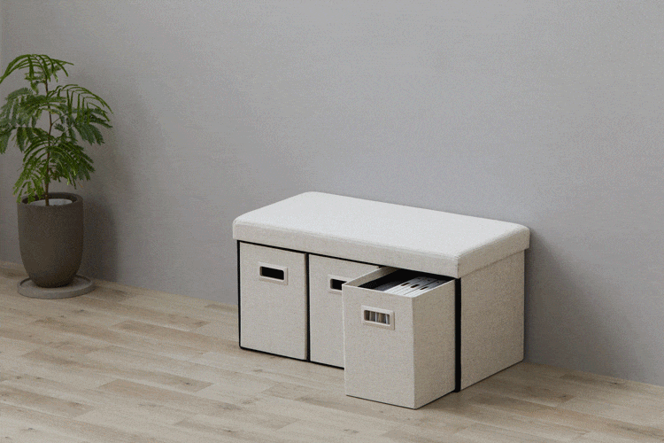 3WAY 引き出し収納ボックス 引き出し3つタイプ SST3H-76 ライトブルー2