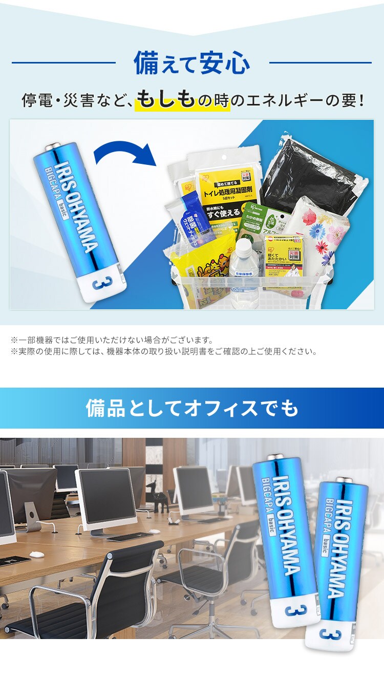 BIGCAPA basic α アルカリ乾電池 単3形×100本セット LR6Bba/100SET2