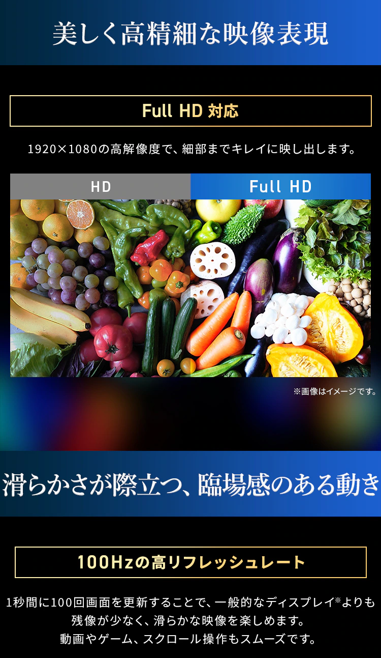 液晶ディスプレイ 23inch DT-JF235S-B ブラック ディスプレイ単品2