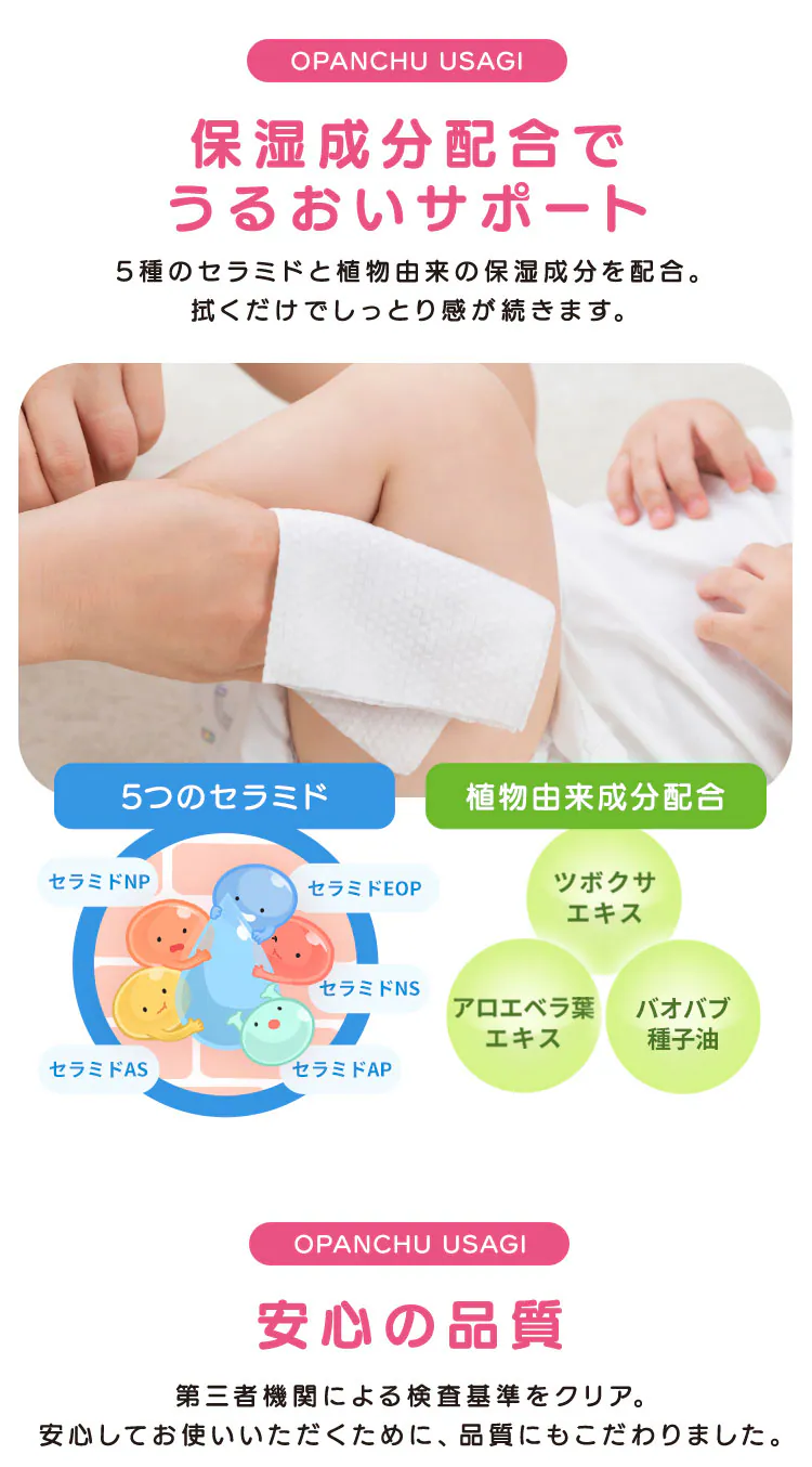 【12個セット】おぱんちゅうさぎ 赤ちゃんおしりふき 1200枚入り OAO-1002