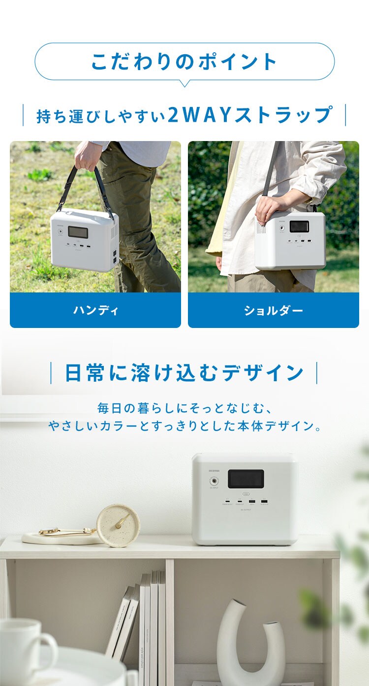 小容量 ポータブル電源 IPU-A280-W ホワイト3