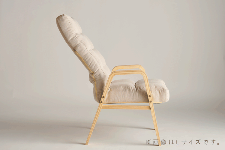 ウッドアームチェアＬサイズ WACR-L アイボリー5