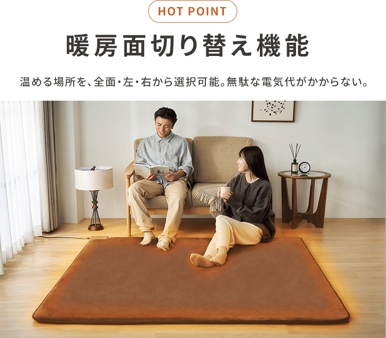 ラ・クッションホットカーペット PHC-CR20A-H グレー 113411