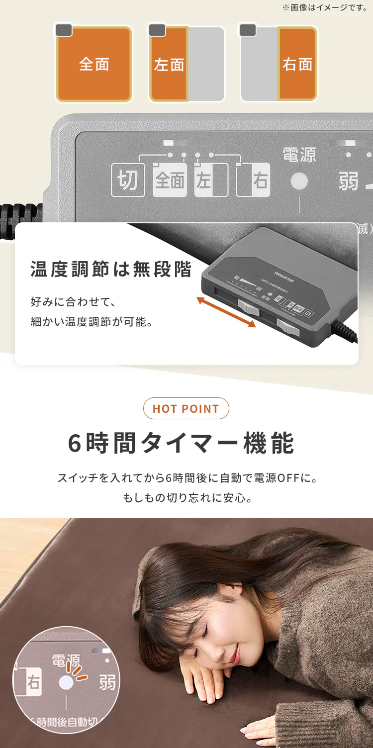 ラ・クッションホットカーペット PHC-CR20A-H グレー5