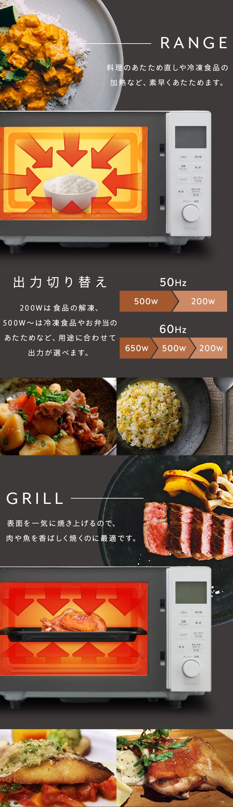 オーブンレンジ 16L PMO-F1602-W ホワイト2