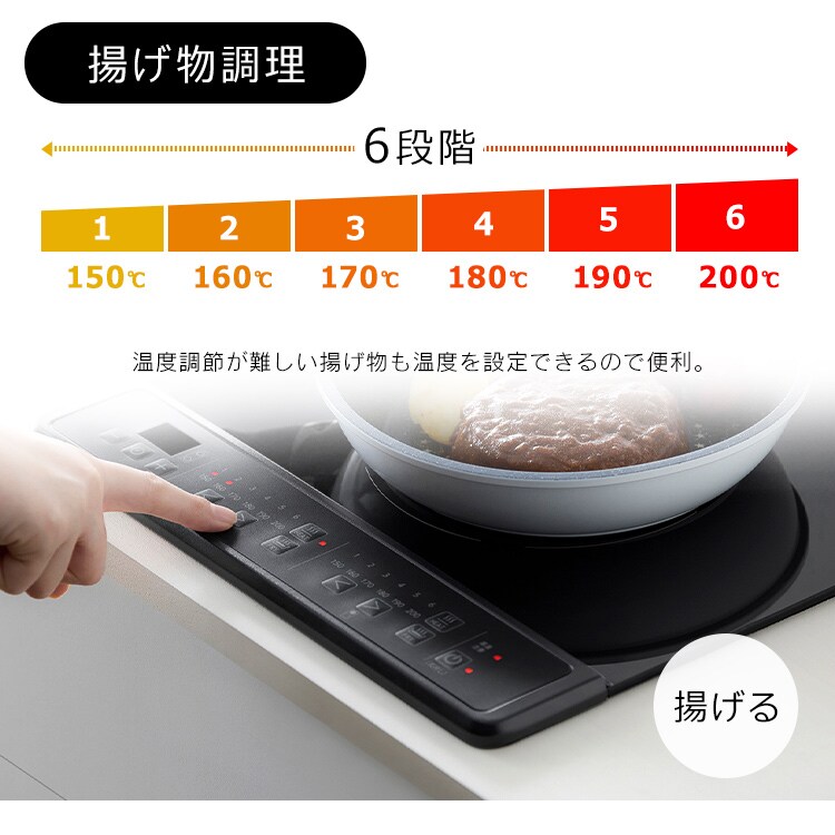 ビルトインIH ガス開口 ２口 IHC-GBFL221-B6