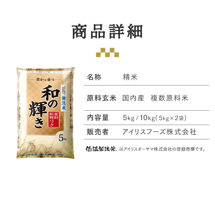 令和7年度産 和の輝き 国産ブレンド 無洗米 10kg3