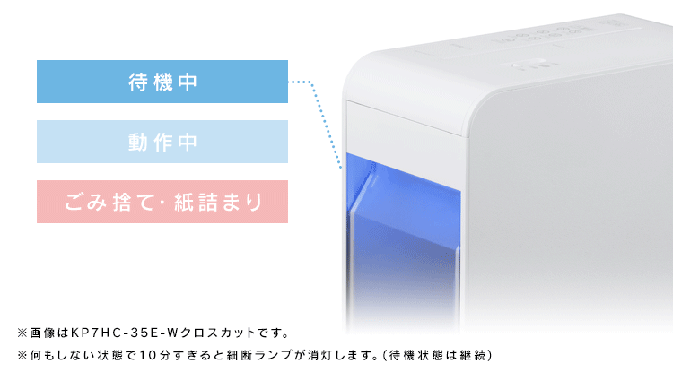 ＜SHIZCUT＞【静音】 パーソナルシュレッダー マイクロクロスカット 除電 4枚同時細断 シズカット SHIZCUT KP4HM-35E-H グレー7
