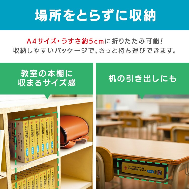 たためる防災ヘルメット子供用 CHM-O1 ホワイト2