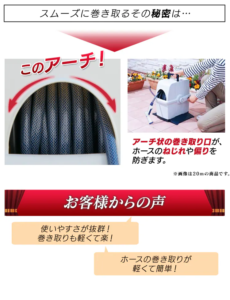 ホースリール 30m フルカバー 水流切り替え6種 HRF-30AGFS 3