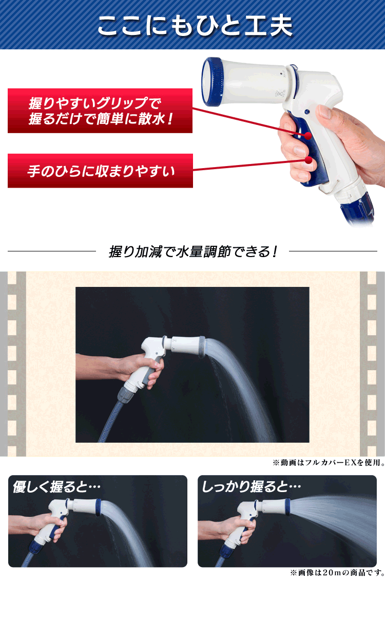 ホースリール 30m フルカバー 水流切り替え6種 HRF-30AGFS 5