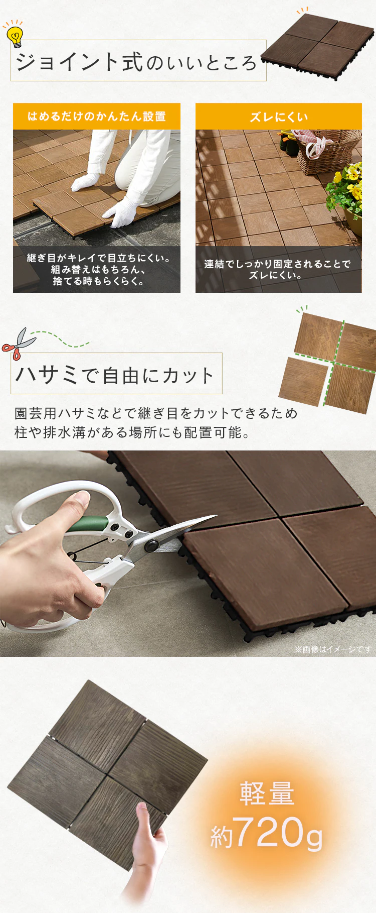 プレミアウッドパネルデッキ PWD-300 ベージュ1