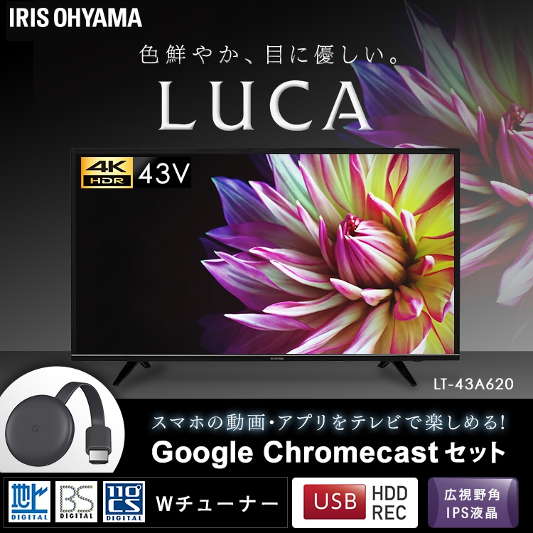 Google Chromecast クロームキャスト 4K with Google TV snow  GA01919-JP