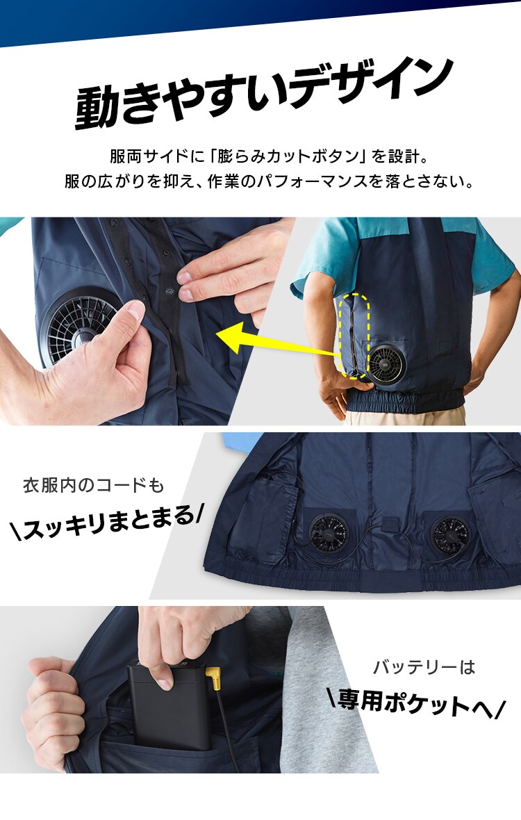 クールウェア WORK 半袖 CHW-M02-G Mグリーン3