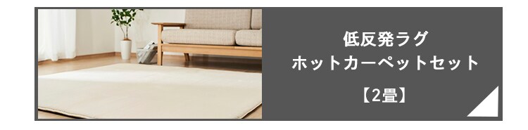 【2畳】抜染クッションラグ ホットカーペットセット ACRB−1818+HC−IR200 全4色14
