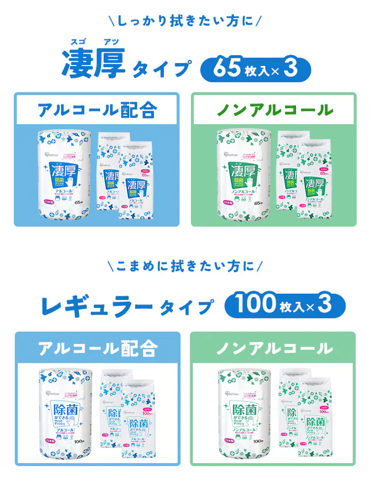 ウェットティッシュ ノンアルコール 本体 WTB-100N +詰め替え2個セット WTT-100N【プラザマーケット】0