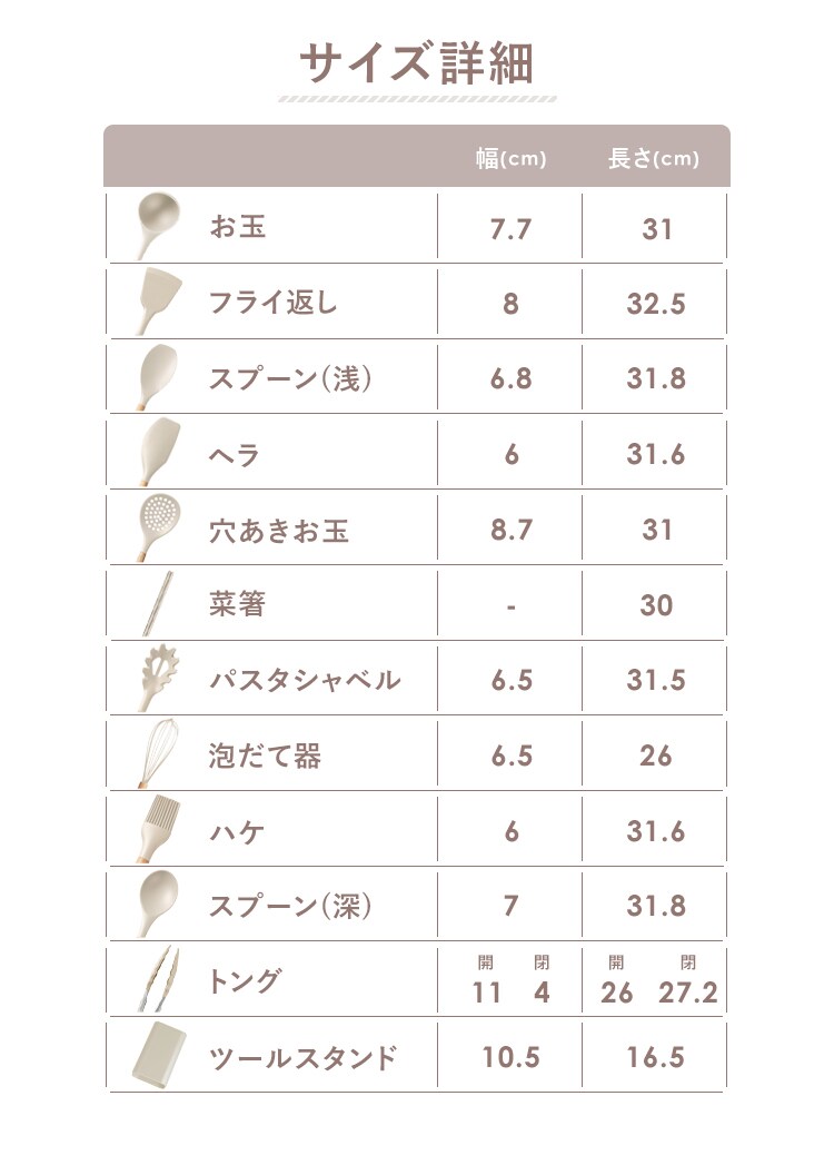 フライパン + キッチンツール セット 全4種 全2色9
