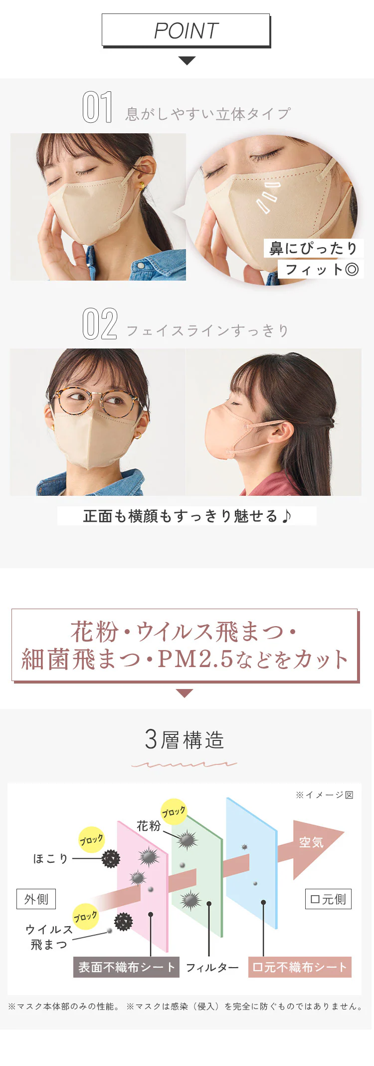 【100枚】 FASHIONABLE MASK カラーマスク ふつうサイズ 20枚入×5 ベールベージュ×ボルドー2
