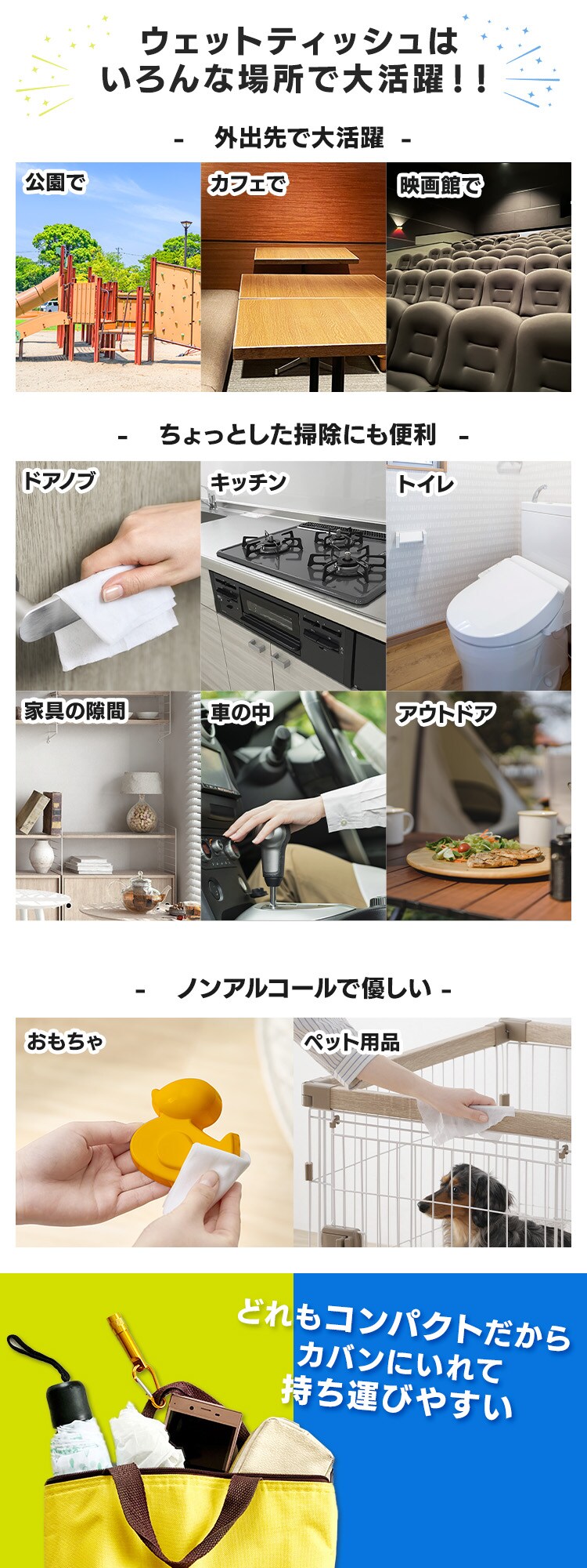 【アルコール】お試しセット ウェットティッシュ8