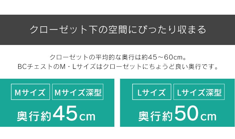 チェスト 浅型 BC-M ホワイト／クリア 【単品・2個・3個・6個・12個セット】3
