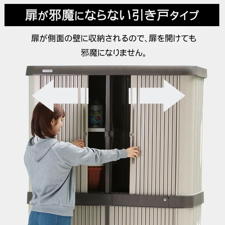 物置 大型 ホームロッカーワイド HL-1800F ブラウン 3