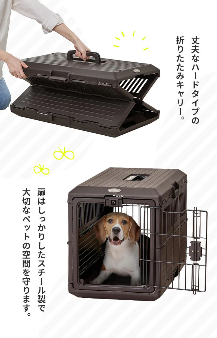 【今なら!ジャーキーおまけ付き選べる】折りたたみペットキャリー FC-670 アイボリー1
