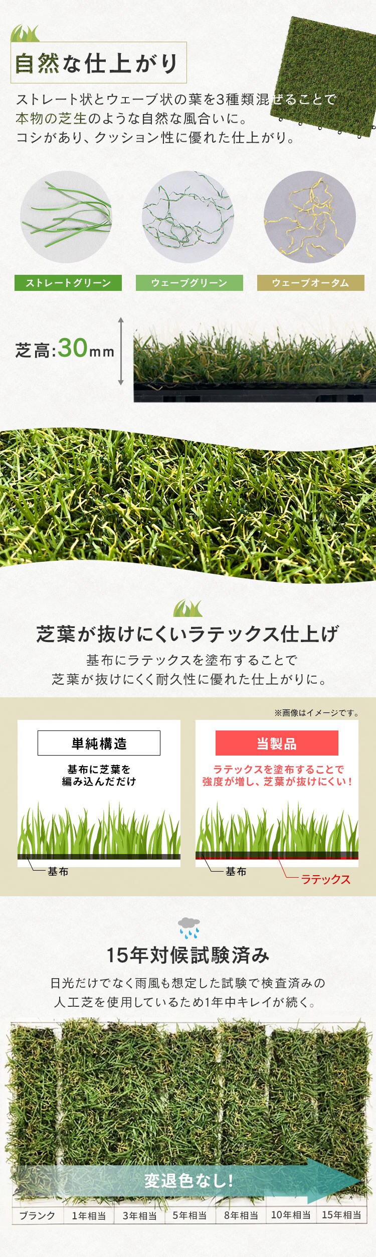 人工芝 タイルデッキ ジョイント式 ATD-3001