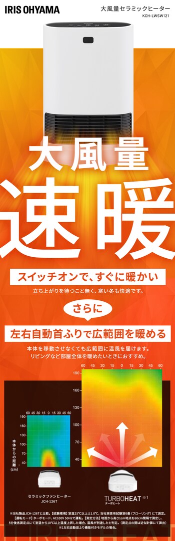 細かな温度調整とリモコン機能を備えた速暖セラミックヒーター （電気 