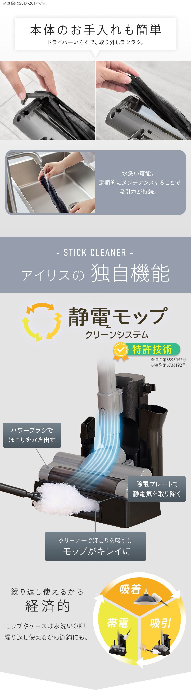 アイリスオーヤマ スティッククリーナー SBD-G4P-H グレー デンキチWeb / アイリスオーヤマ IRIS OHYAMA スティッククリーナー