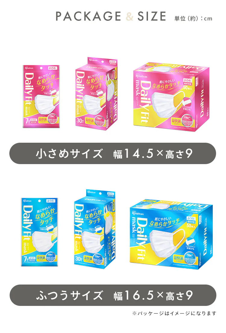 ≪28%OFF≫【100枚】 DAILY FIT MASK マスク なめらかタッチ ふつうサイズ 50枚入×22