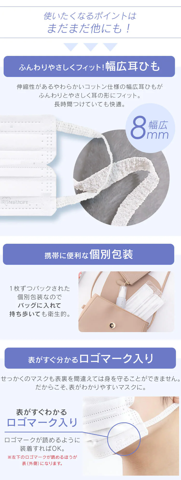 ≪24%OFF≫【56枚】 日本製 ナノエアー マスク ふつうサイズ 7枚入×86