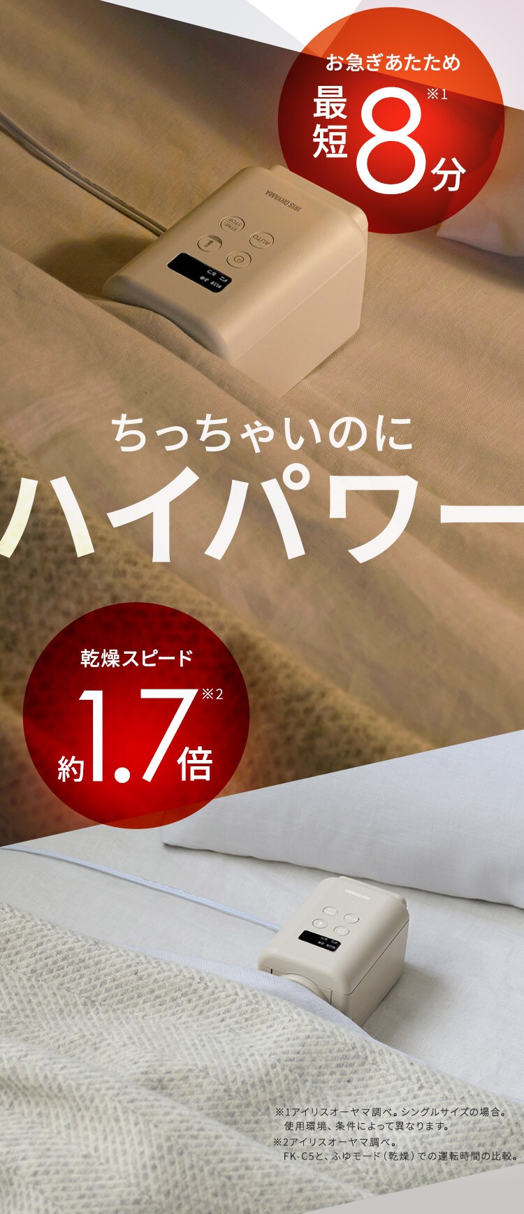 【25%OFF】カラリエ ふとん乾燥機 mini TURBO JSK-S10-W ホワイト2