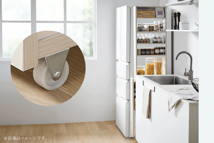 キッチン隙間収納ラック KSR-H140 ホワイト3