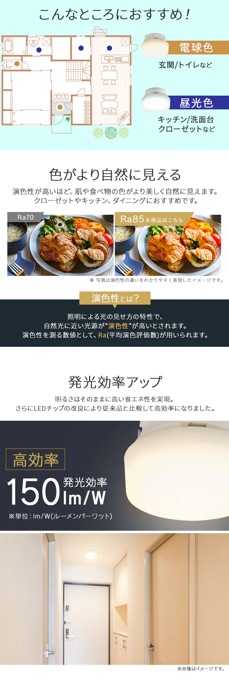 小型シーリング 600lm 昼光色 人感無し SCL6D-H3