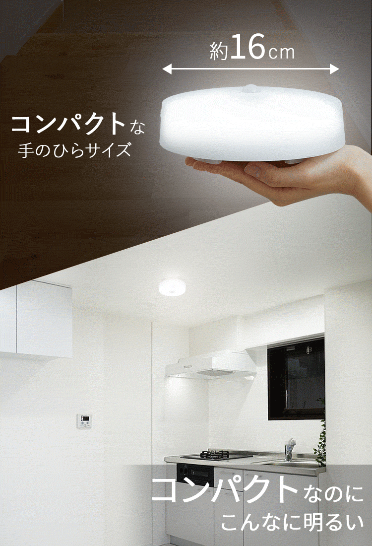 小型シーリング 2000lm 電球色 人感有り SCL20L-MS-H1